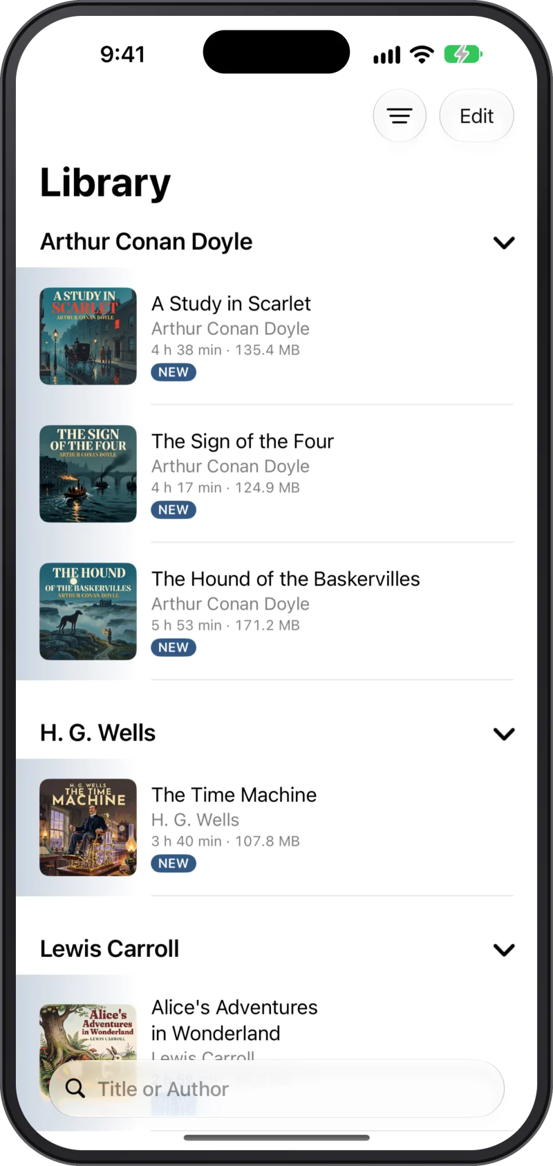 The VerbaViva library on an iPhone, before the new book arrives.